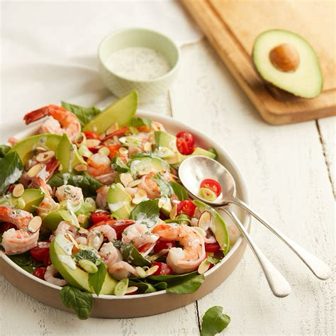 Salade de crevettes et avocat